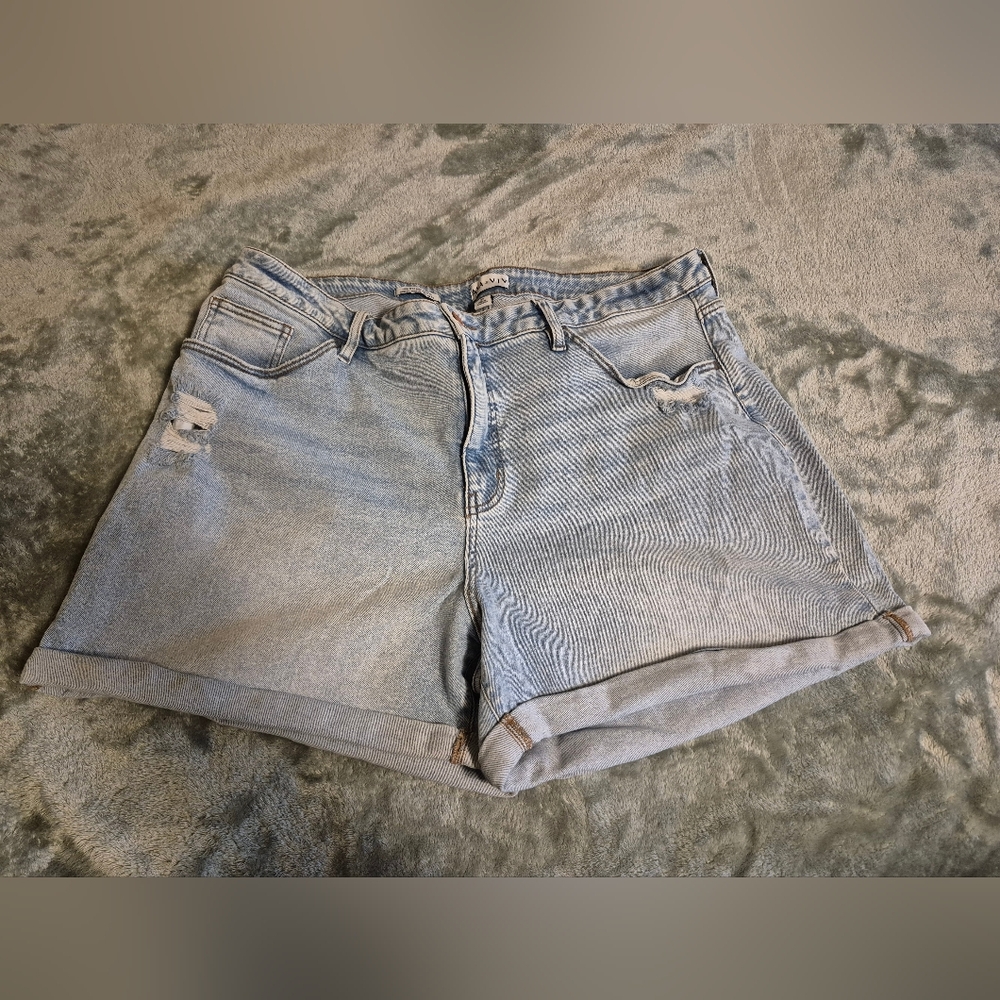 Ava & Viv Blue Jean Shorts Mid-Rise Casual